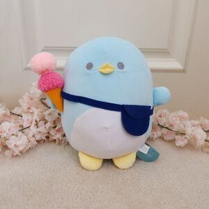 Pastel Blue Penguin Ice Cream Bag Plush (Gokigen Odekake)